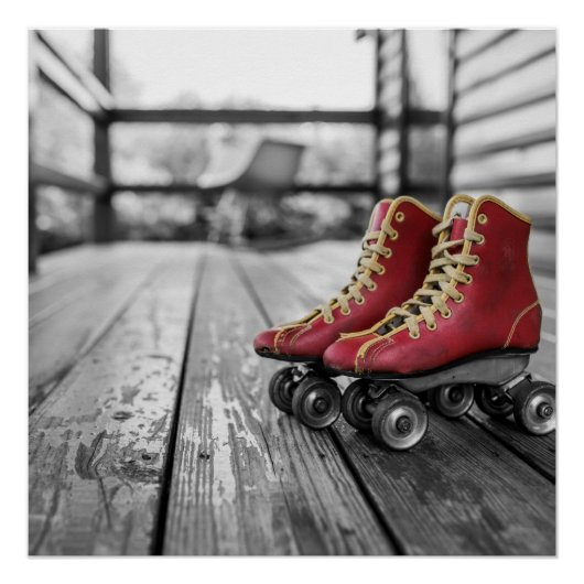 Retro-Rollschuhe Poster (Vorderseite)