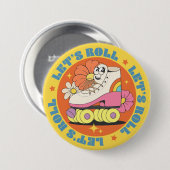 Retro-Rollschuhlaufen Button (Vorne & Hinten)