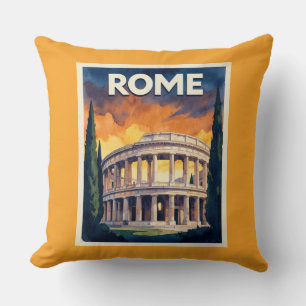 Retro-Rom-Reiseposter Kissen