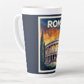 Retro-Rom-Reiseposter Milchtasse (Linke Ecke)