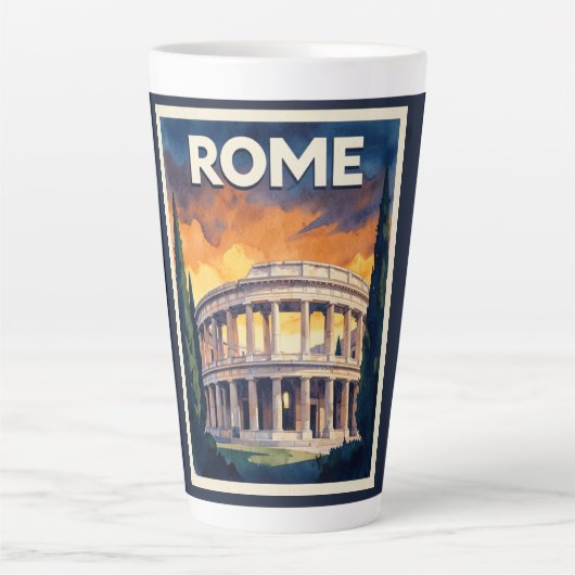 Retro-Rom-Reiseposter Milchtasse (Vorderseite)