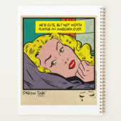 Retro Romance Comic: Crying Pillow Talk Design Planer (Rückseite)