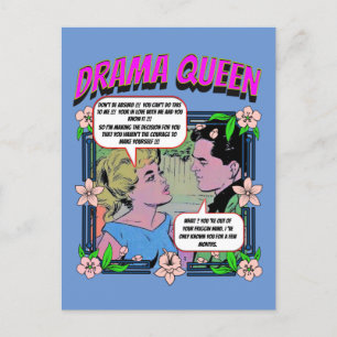 Retro Romance - Drama Queen - Postkarte