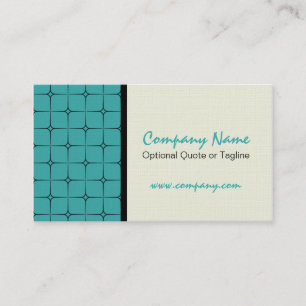 Retro Romance Gemustert Business Card, Aquamarin Visitenkarte