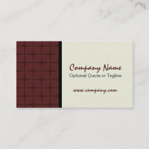 Retro Romance Gemustert Business Card, Cabernet Visitenkarte