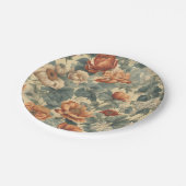 Retro Romance: Modelle für antike Blume Pappteller (Schrägansicht)