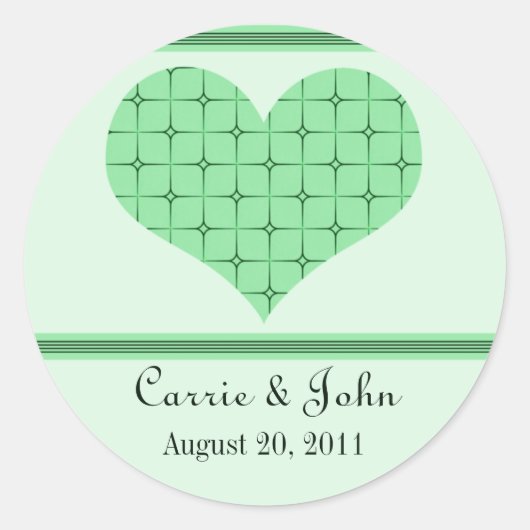 Retro Romance Save the Date Stickers (Vorderseite)