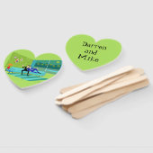 Retro Romantic Gay Couple Set Fans Fächer (Non-assembled)