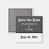 Retro Romantic Save the Date Magnet (Vorderseite/Rückseite)
