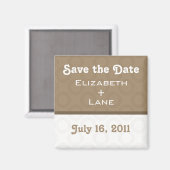 Retro Romantic Save the Date Magnet (Vorderseite/Rückseite)