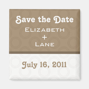 Retro Romantic Save the Date Magnet
