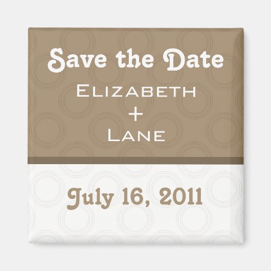Retro Romantic Save the Date Magnet (Vorne)