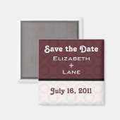 Retro Romantic Save the Date Magnet (Vorderseite/Rückseite)