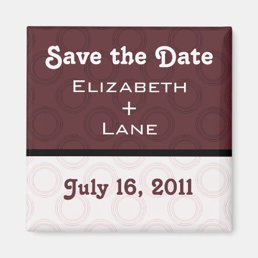 Retro Romantic Save the Date Magnet (Vorne)