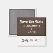 Retro Romantic Save the Date Magnet (Vorderseite/Rückseite)