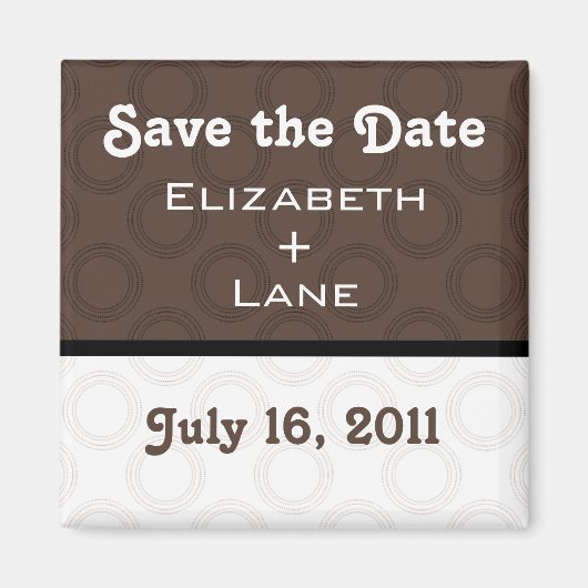 Retro Romantic Save the Date Magnet (Vorne)