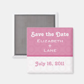 Retro Romantic Save the Date Magnet (Vorderseite/Rückseite)