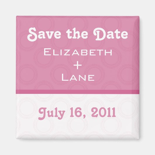 Retro Romantic Save the Date Magnet (Vorne)