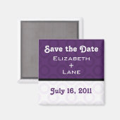 Retro Romantic Save the Date Magnet (Vorderseite/Rückseite)