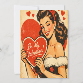 Retro-Romantik Valentinskarte im Stil der 1940er J Feiertagskarte