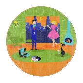 Retro-Romantische Abend-Doppelplatine Schneidebrett (Vorderseite)