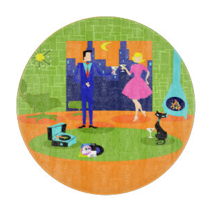 Retro-Romantische Abend-Doppelplatine Schneidebrett