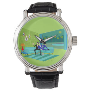 Retro Romantische Gay Couple Watch Armbanduhr