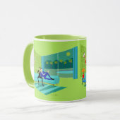 Retro romantische homosexuelle Paar-Tasse Tasse (Vorderseite Links)