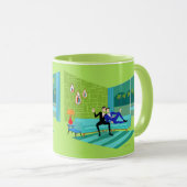 Retro romantische homosexuelle Paar-Tasse Tasse (VorderseiteRechts)