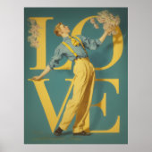 Retro Romantische LIEBE Poster (Vorne)