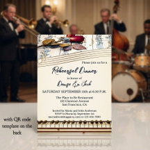 Retro romantische Musik Hochzeitsprobe-Dinner
