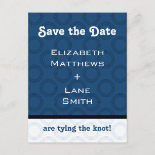 Retro Romantische Save the Date Postkarte