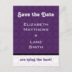 Retro Romantische Save the Date Postkarte