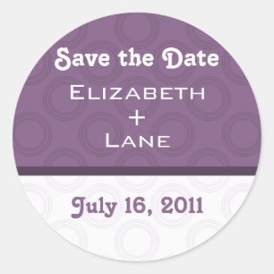 Retro Romantische Save the Date Stickers