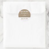 Retro Romantische Save the Date Stickers (Tasche)