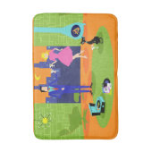 Retro Romantischer Abend Couple Bath Mat Badematte (Vorderseite Vertikal)