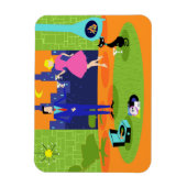 Retro Romantischer Abend Couple Flexible Magnet (Vertikal)