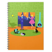 Retro Romantischer Abend Couple Spiral Notebook Notizblock (Vorderseite)