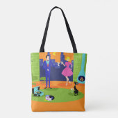 Retro Romantischer Abend Couple Tote Bag Tasche (Rückseite)