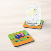 Retro Romantischer Abend Couple Untersetzer (Rechte Seite)