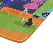 Retro romantisches Abends-Paar-Ausschnitt-Brett Schneidebrett (Ecke)