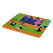 Retro romantisches Abends-Paar-Ausschnitt-Brett Schneidebrett (Ecke)