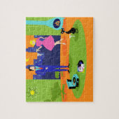 Retro romantisches Abends-Paar-Puzzlespiel Puzzle (Vertikal)