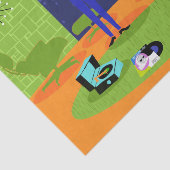 Retro romantisches Abends-Paar-Seidenpapier Seidenpapier (Ausschnitt)