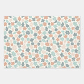 Retro romantisches, blumennahtloses Muster Geschenkpapier Set (Vorderseite 2)