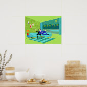 Retro Romantisches Gay Couple Poster (Küche)