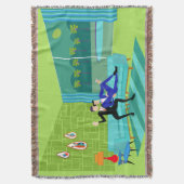 Retro Romantisches Gay Couple Throw Blanket Decke (Vorderseite Vertikal)