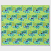 Retro Romantisches Gay Couple Wrapping Paper Geschenkpapier (Flach)