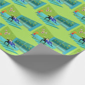 Retro Romantisches Gay Couple Wrapping Paper Geschenkpapier (Ecke)