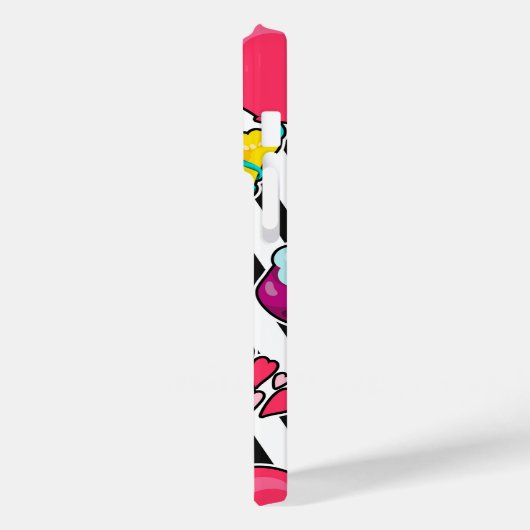 Retro Romantisches Muster Case-Mate iPhone Hülle (Rückseite / Links)